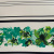 Изображение Трикотаж стрейч купон белый, вискоза с эластаном, черная и цветочная полосы