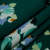 Изображение Плательная ткань вискоза, букеты, темно-зеленый