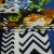Изображение Трикотаж стрейч, вискоза, полоска с цветами