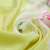 Изображение Крепдешин шелковый натуральный, желтый, гвоздики деграде