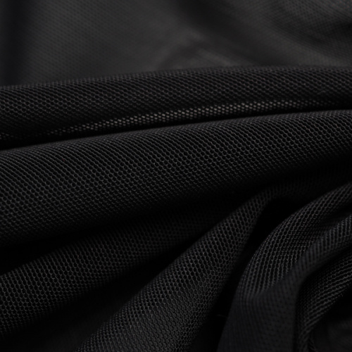 Изображение Сетка дабл стретч черная, 180 см