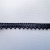 Изображение Кружево натуральное, краевое сеточка с зубчиками, черный