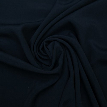 Изображение Крепдешин шелковый, однотонный темно-синий