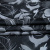 Изображение Тафта жаккард, черно-серая, рисунок цветы