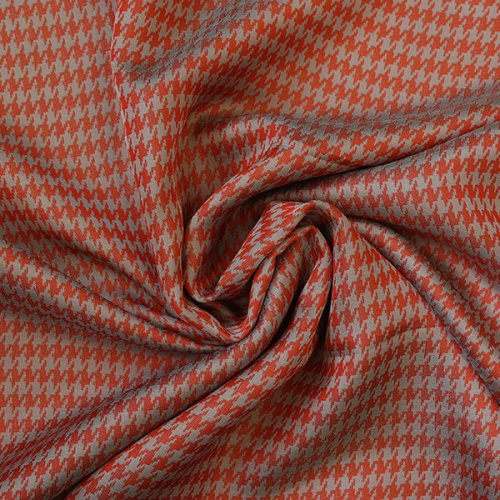 Изображение Жаккард гусиная лапка, серый, оранжевый, дизайн LOUIS VUITTON