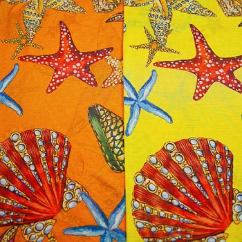 Изображение Трикотаж шелковый морские звезды, дизайн VERSACE, 2 цвета