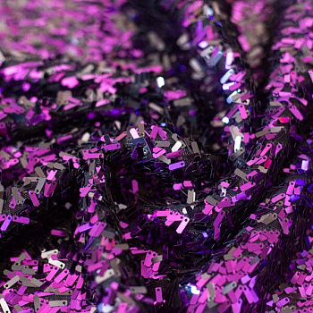 Изображение Сетка с прямоугольными пайетками, фиолетовый, черный