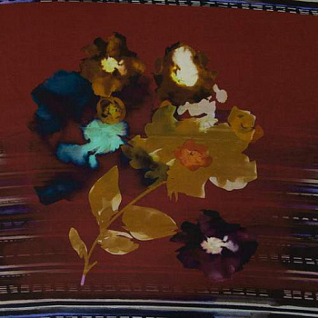 Изображение Трикотаж купон стрейч, вискоза, мерлот, тень цветов