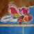 Изображение Шелк со льном, купон, акварельные цветы
