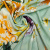 Изображение Плательная ткань, цветы полоса, вискоза