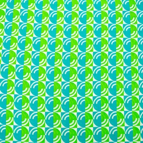 Изображение Крепдешин геометрия, зеленый