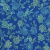 Изображение Плательная вискоза, цветы, сине-голубой