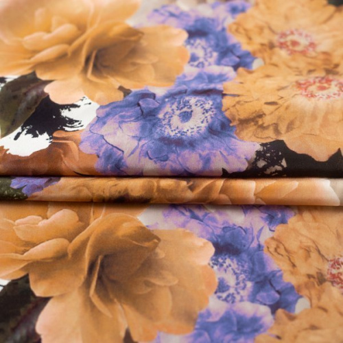 Изображение Шелк цветы, коричневый, дизайн FERRAGAMO