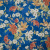 Изображение Крепдешин стрейч из натурального шелка, цветы на синем
