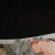 Изображение Шелк натуральный шифон кайма серо-бежевый, крупные маки
