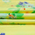 Изображение Крепдешин шелковый натуральный стрейч, желтый, крупные цветы