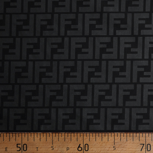 Изображение Плащевая ткань чёрная, дизайн FENDI