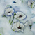 Изображение Лен смесовый цветы, молочный, голубой
