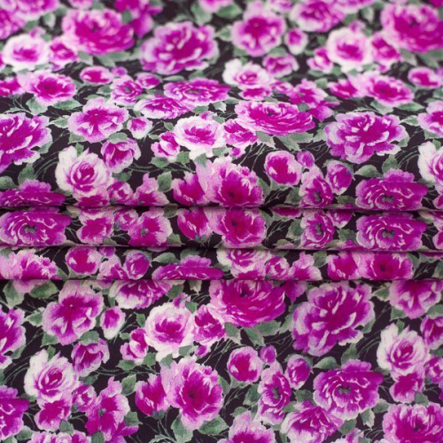 Изображение Крепдешин цветы