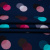 Изображение Креп плательный, разноцветный горох на синем
