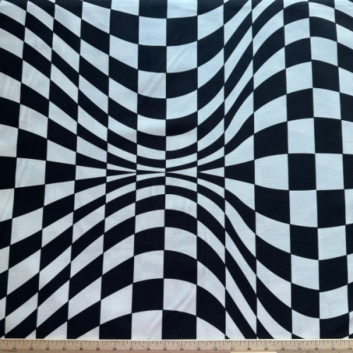 Изображение Жаккард черно-белый, шахматы дизайн TOM FORD