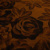 Изображение Шелк шифон натуральный, роза в оранжевых тонах