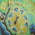 Изображение Натуральный шелк шифон, тропики акварель