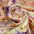 Изображение Натуральный шелк атласный стрейч, богатые цветы