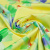 Изображение Крепдешин шелковый натуральный стрейч, желтый, крупные цветы
