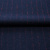 Изображение Костюмная ткань темно-синяя, шерсть, полоска