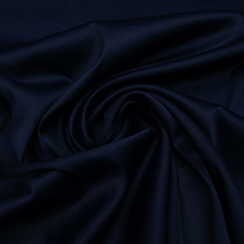 Изображение Атлас стрейч, вискоза, однотонный сапфировый синий