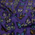 Изображение Крепдешин шелковый натуральный, бабочки на фиолетовом