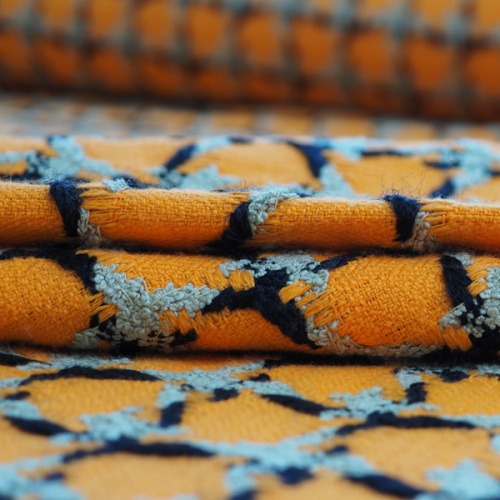 Изображение Твид шанель гусиная лапка, дизайн VERSACE, оранжевый