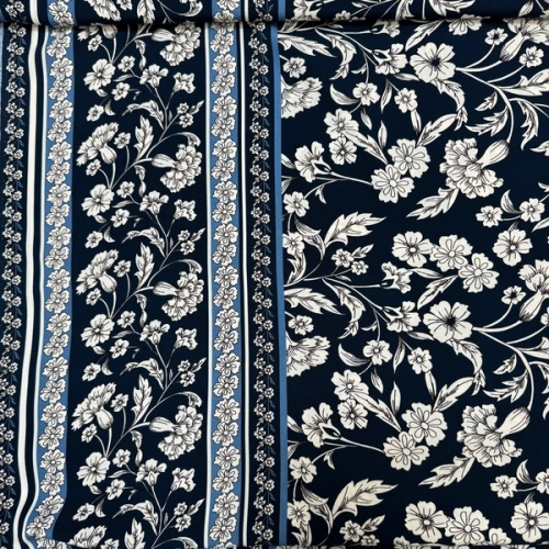 Изображение Плательная ткань кайма, цветы, дизайн BLUMARINE