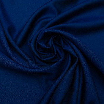 Изображение Костюмная ткань, шерсть, с шелком, однотонная синяя