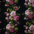 Изображение Трикотаж вискоза, розы на черном