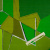 Изображение Трикотаж стрейч, вискоза, зеленая геометрия, подписной дизайн DARLING