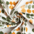 Изображение Хлопок стрейч, горошек зеленый, оранжевый, дизайн MAX MARA