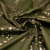 Изображение Хлопок купон шитье с вискозой перфорированный, зеленый хаки, этно узор
