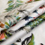 Изображение Плательная ткань вискоза, RATTI, кайма, листья, молочный