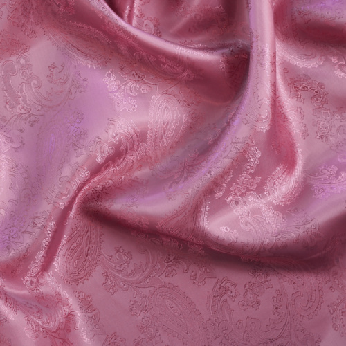 Изображение Подкладочная ткань розовая, жаккард, огурцы