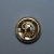 Изображение Пуговица для шубы со стразами, дизайн буква «D» золотом, 38 мм