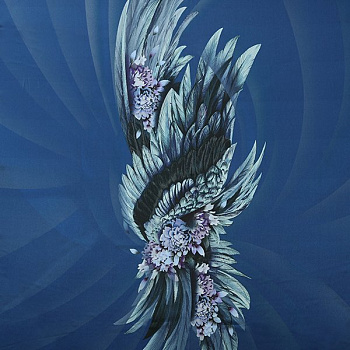 Изображение Шелк цветы и крылья, дизайн SALVATORE FERRAGAMO