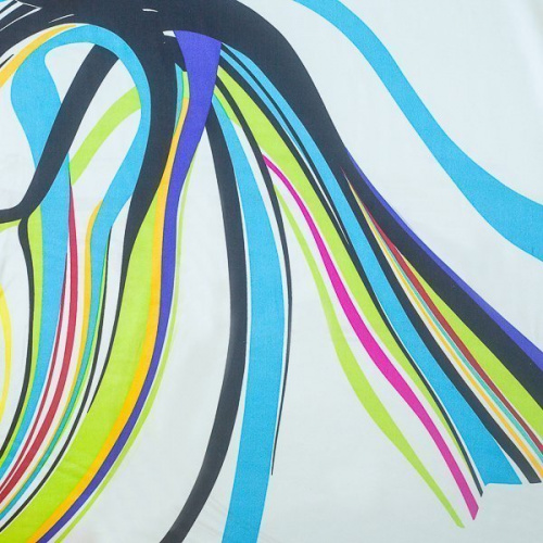 Изображение Шелк атласный, цветные волны