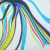 Изображение Шелк атласный, цветные волны