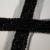 Изображение Тесьма на сетке с бисером и бусинами черная, 3 см