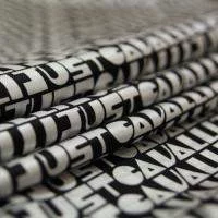 Изображение Подкладочная ткань черно-белая, дизайн JUST CAVALLI