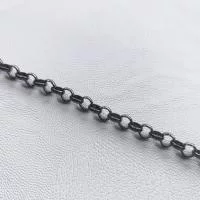 Цепь декоративная панцирного плетения, плоская, металл, 5 мм,никель