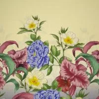 Изображение Шелк со льном, купон, градиент, цветы