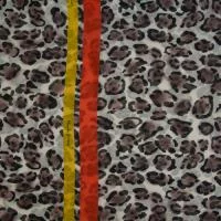Изображение Муслин, натуральный шелк с хлопком, леопард, подписной дизайн MANILA GRACE